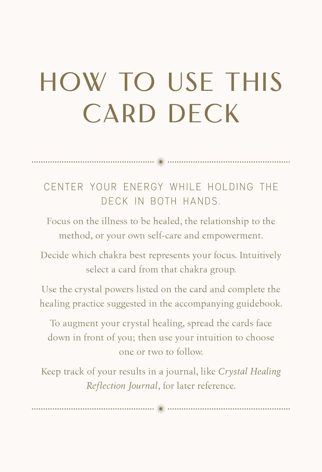 CRYSTAL HEALING CARD DECK SILBEY