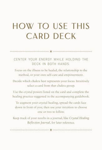 CRYSTAL HEALING CARD DECK SILBEY