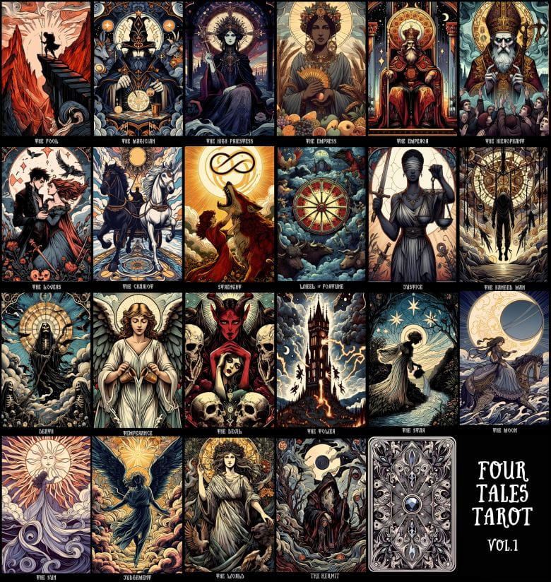 FOUR TALES TAROT - 4 JUEGOS ARC MAY