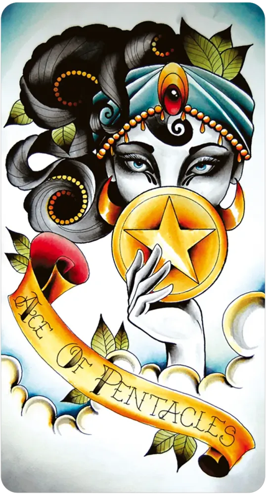 EIGHT COINS' TATTOO TAROT - BORDERLESS MINIATURE EDITION (INGLÉS)