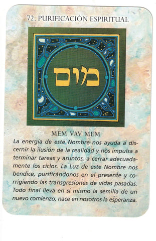 72 NOMBRES DE DIOS, LOS (LIBRO Y CARTAS)
